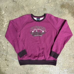 Patagonia Hazy Peaks Pink Sweatshirt Size Large Organic Cotton Outdoors Hiking